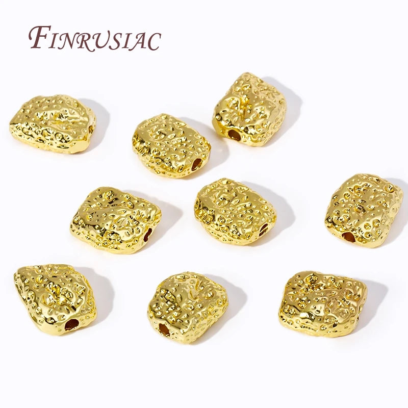 18K Gold Plated Irregular Spacer Beads – DIY Jewelry Findings Jewelry Spacer Beads P3