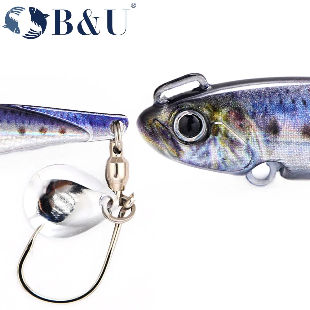 B&U Saltwater Metal Jig Spin Tail Swimbait | Long Casting Lure Metal Jig Lure P3