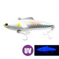 B&U 100mm Vibration Blade Lure – Bass Pike Saltwater Sinking Vibration Blade Lure P3 white