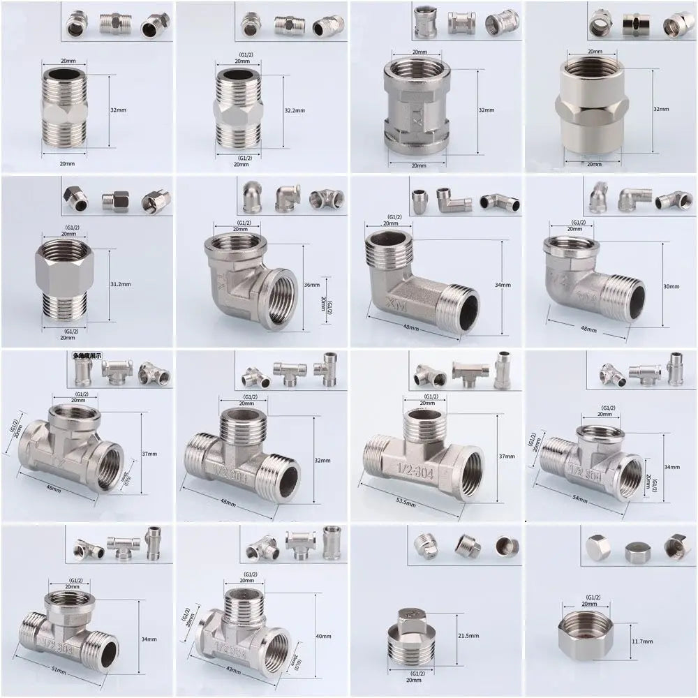 BSP Stainless Steel Elbow Tee Reducing Pipe Fitting Adapter Pipe Fitting Adapter P3