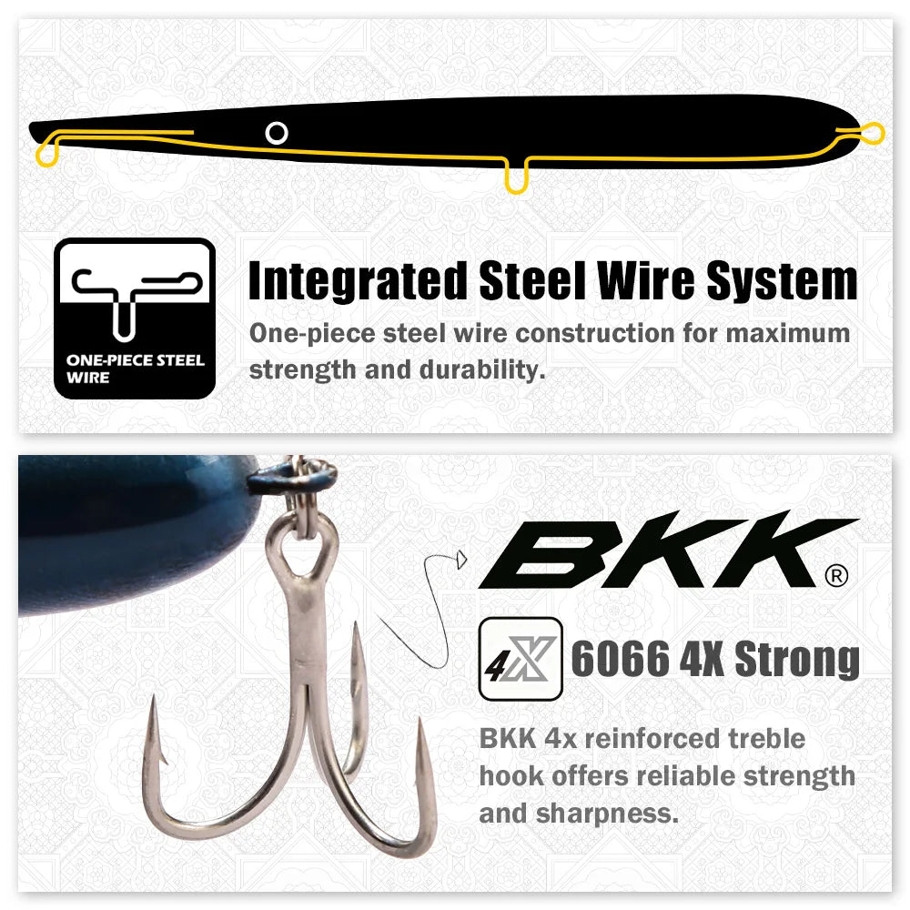 B&U Saltwater Topwater Pencil Lure | GT Tuna Hard Floating Lure Topwater Fishing Lure P3