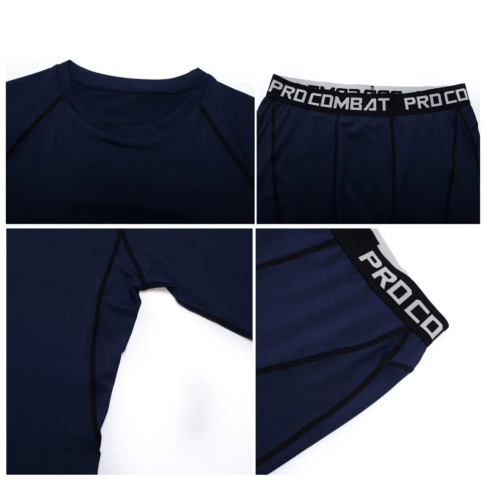 Men's Winter Thermal Compression Set – Gym Running Tracksuit Compression Tracksuit Set P3