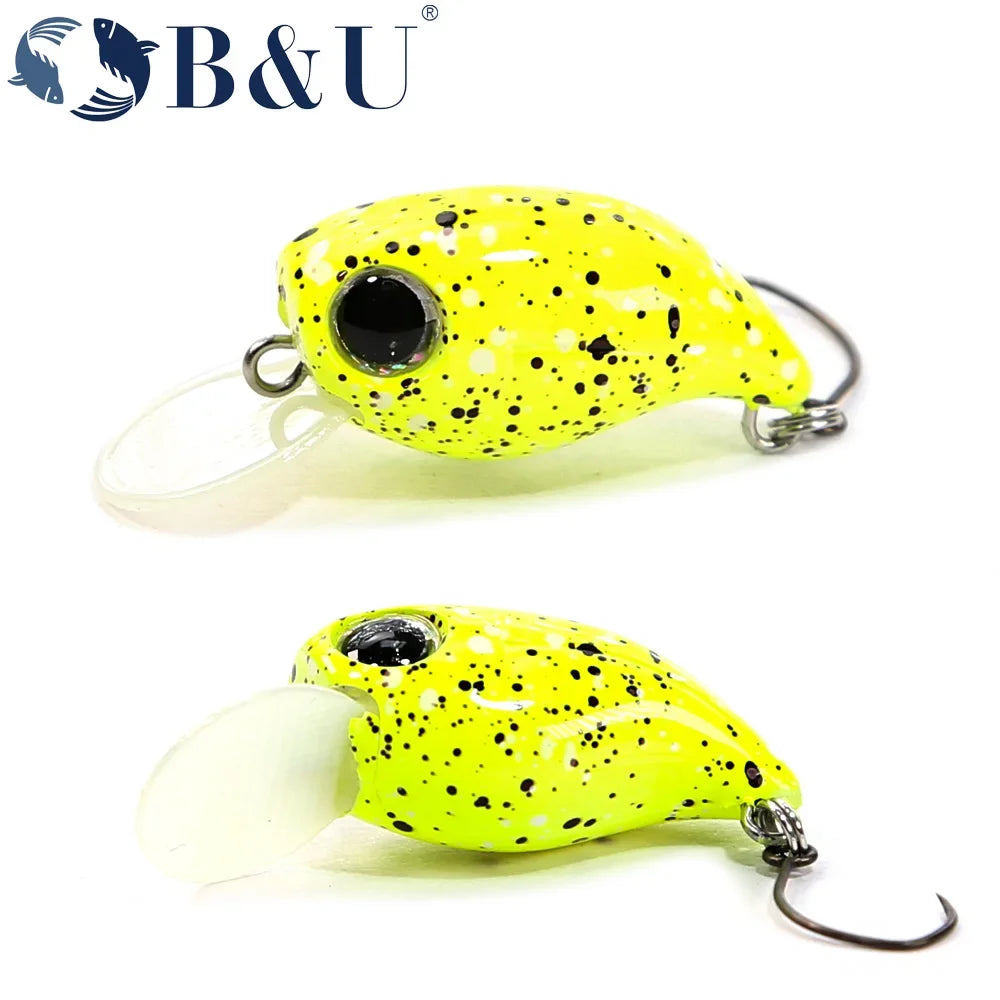 B&U Mini Crankbait Wobbler – Trout Minnow Freshwater Fishing Lure Crankbait Fishing Lure P3