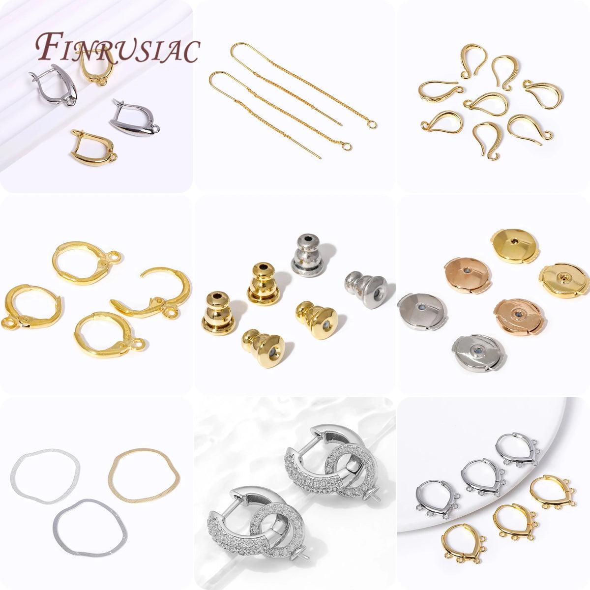 18K Gold Plated Hypoallergenic Earring Hooks | DIY Findings Earring Hooks Findings P3