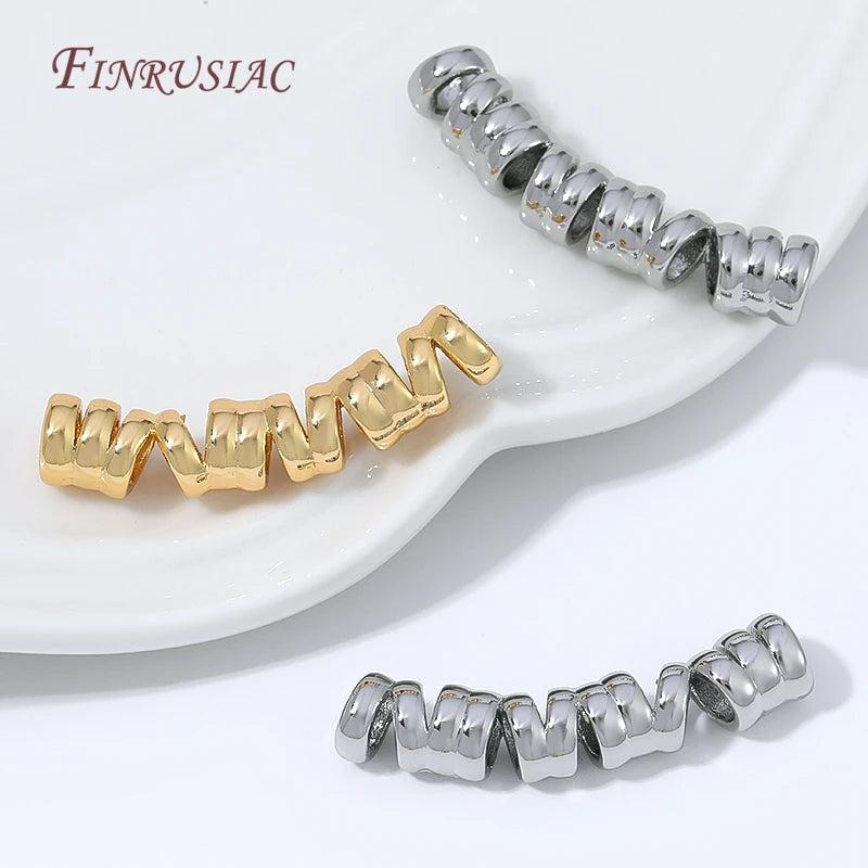 18K Gold Plated Wavy Spacer Beads – DIY Jewelry Making Jewelry Spacer Beads P3