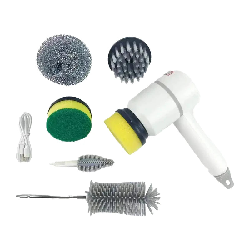 Electric Cleaning Brush Set with Replaceable Heads | Multi-Use Electric Cleaning Brush P3 Customized Color Customizable