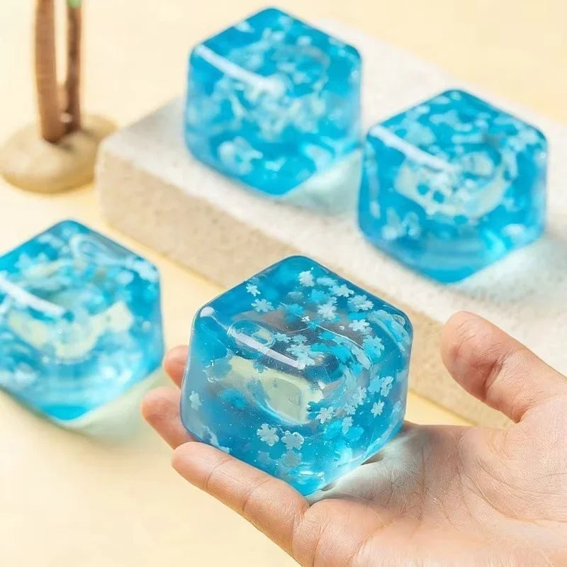 Squishy Snowflake Ice Cube Slow Rising Sensory Fidget Toy Sensory Fidget Toy P3
