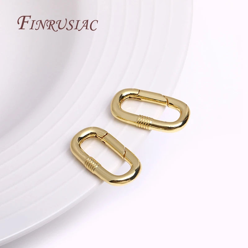 18K Gold Plated Carabiner Spring Clasps – DIY Jewelry Findings Jewelry Clasp Findings P3