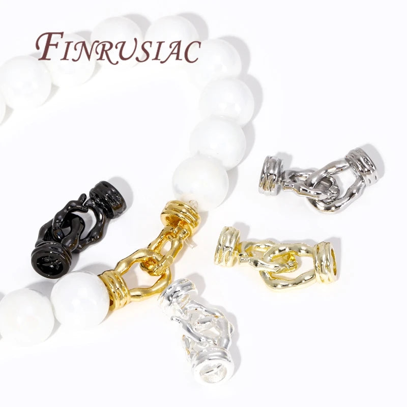 18K Gold Plated Cord End Clasp & Hook with End Caps – DIY Jewelry Jewelry Clasp Findings P3