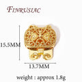 18K Gold Plated Brass Zircon Clasp Connectors for DIY Jewelry Jewelry Clasp Connector P3 18K Real Gold Plated 3 pieces