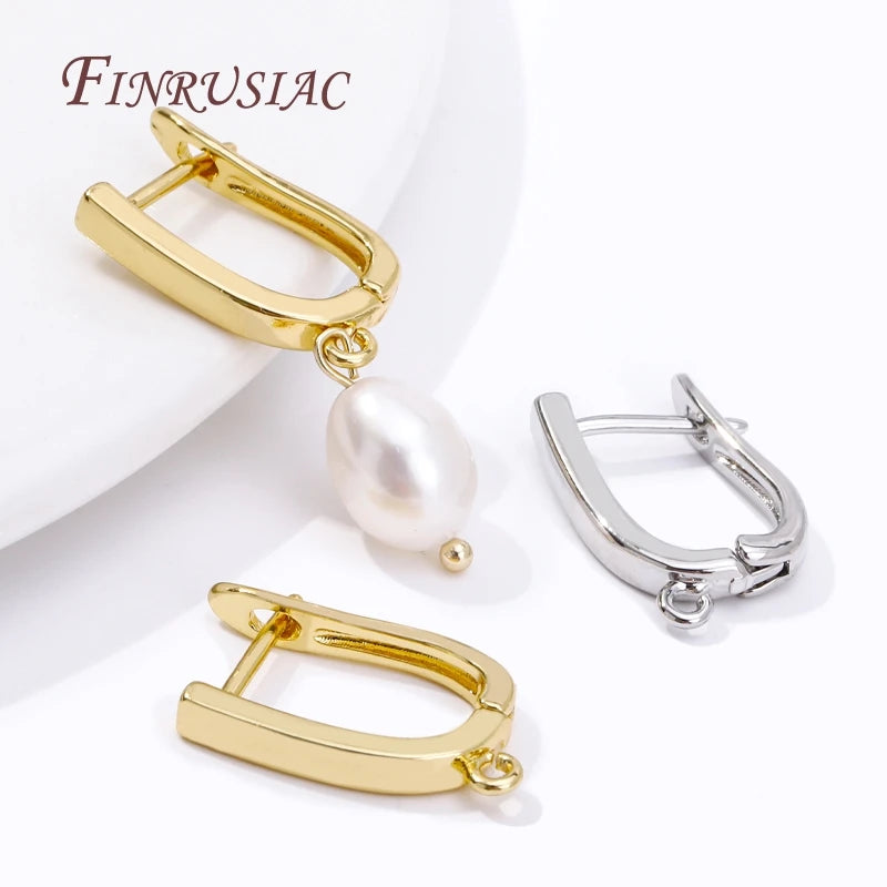 18K Gold Plated French Zircon Earring Hooks – DIY Findings Earring Hook Findings P3