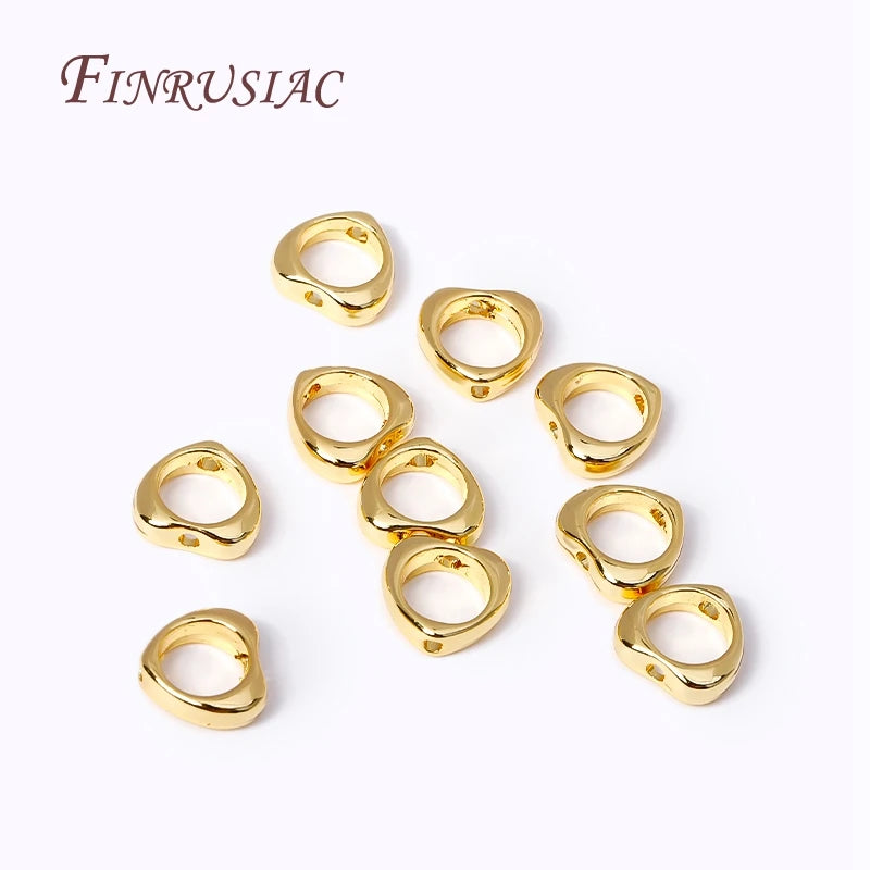 18K Gold Plated Heart Frame Spacer Beads – DIY Jewelry Making Jewelry Making Beads P3
