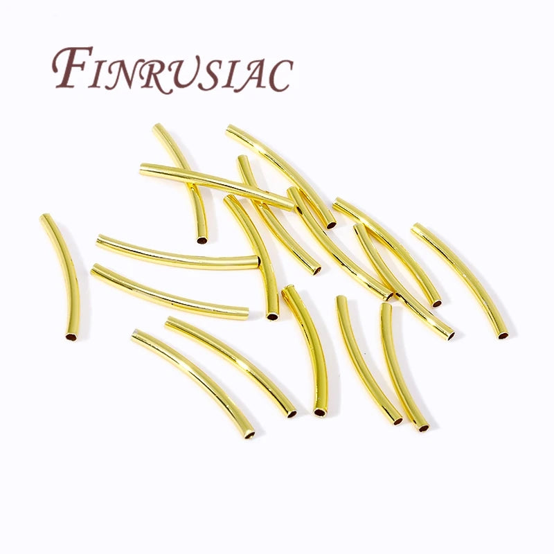 18K Gold Plated Tube Spacer Beads for DIY Jewelry Making Jewelry Spacer Beads P3