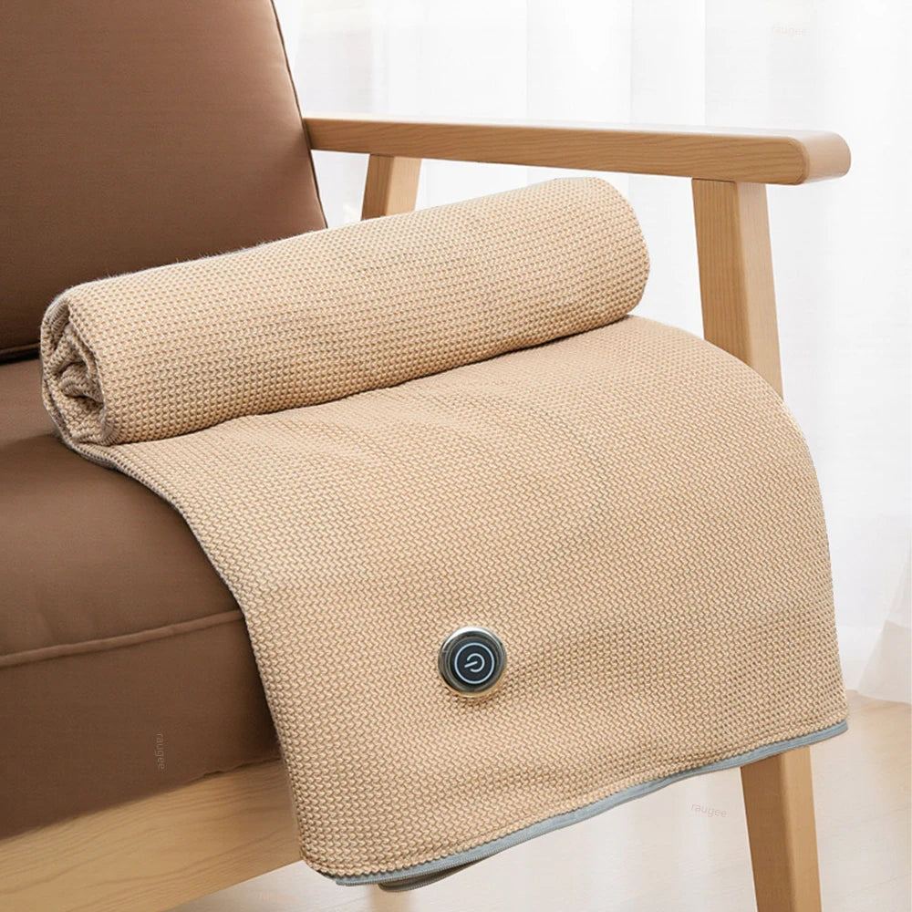 Raugee USB Heated Wearable Blanket Shawl – 3 Heat Settings Heated Wearable Blanket P3 Apricot