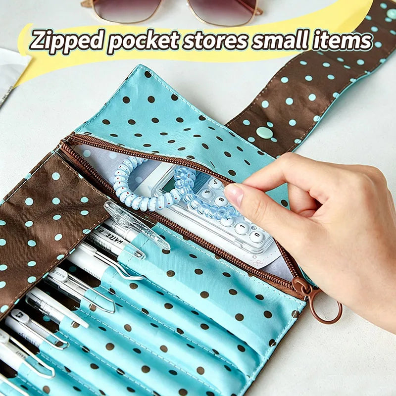 Foldable Canvas Makeup Brush Roll Bag | Large Capacity Case Makeup Brush Bag P3