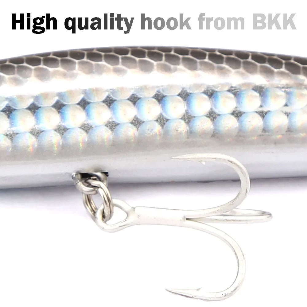 B&U Saltwater Sinking Minnow Jerkbait – Long-Cast Sea Bass Lure Saltwater Fishing Lure P3