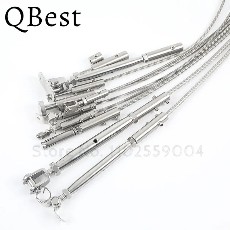 304 Stainless Steel Cable Railing Wire Rope Tensioner Fitting Cable Railing Fitting P3