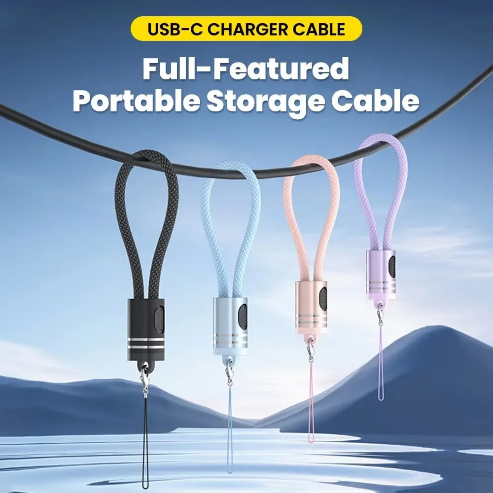PD 60W Short USB-C Fast Charging Cable 18cm – iPhone & Android USB-C Charging Cable P3