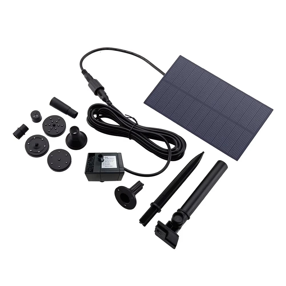 Solar 5W Fountain Pump Kit with Panel & Garden Stake Solar Fountain Pump P3