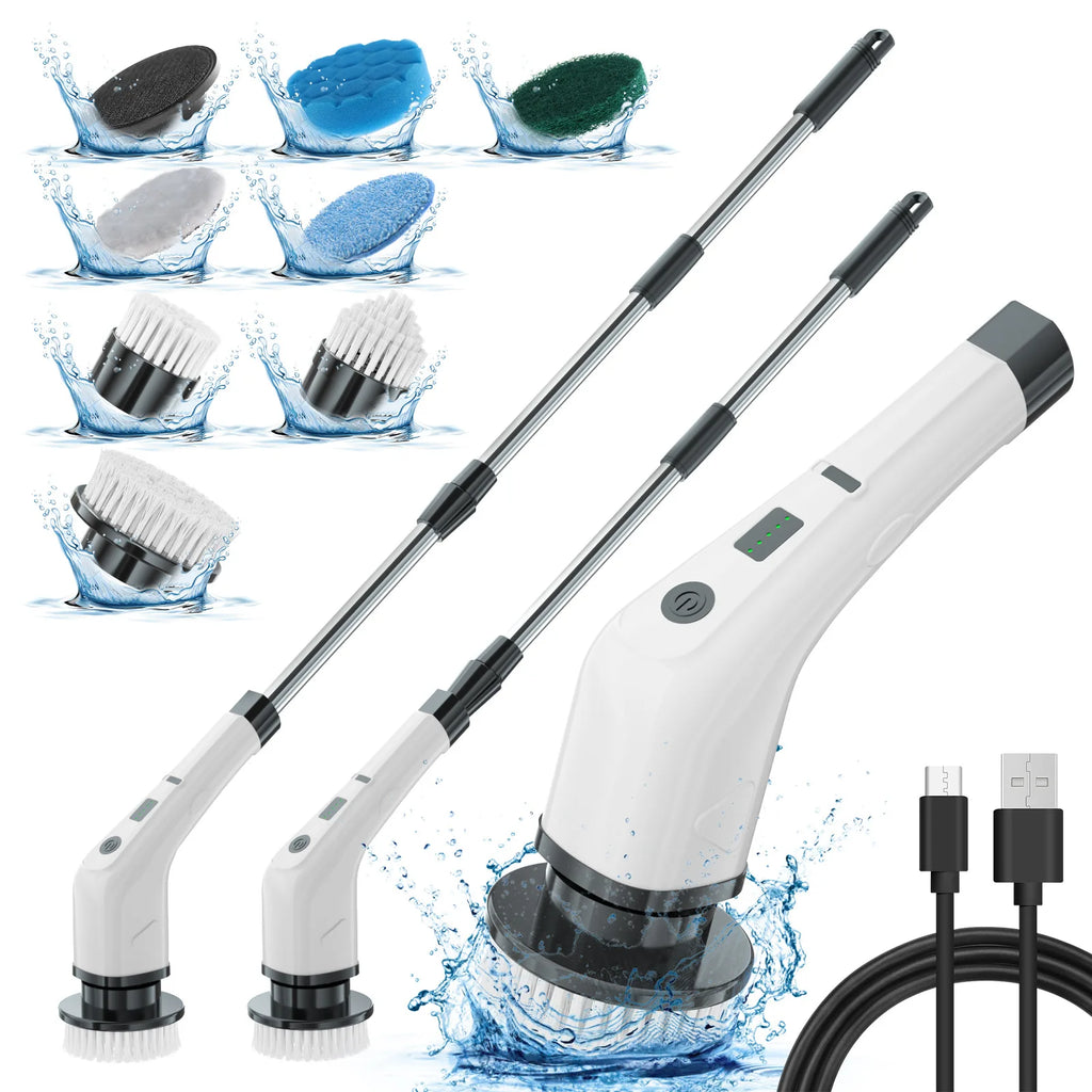 Cordless 7-in-1 Electric Scrubber Brush 2500mAh | Home & Car Electric Cleaning Scrubber P3