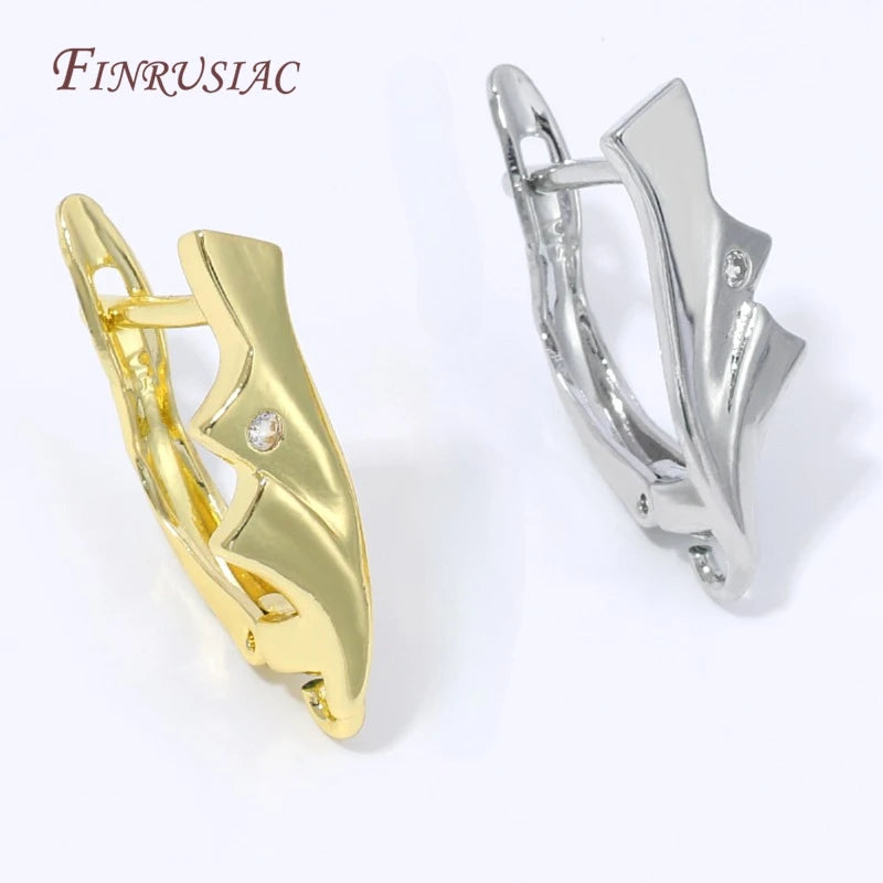 18K Gold Plated Micro Pavé Zircon Earring Hooks – DIY Findings Earring Jewelry Findings P3