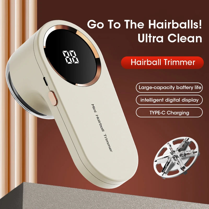 Electric Lint Remover Fabric Shaver – Rechargeable LED Display Electric Fabric Shaver P3