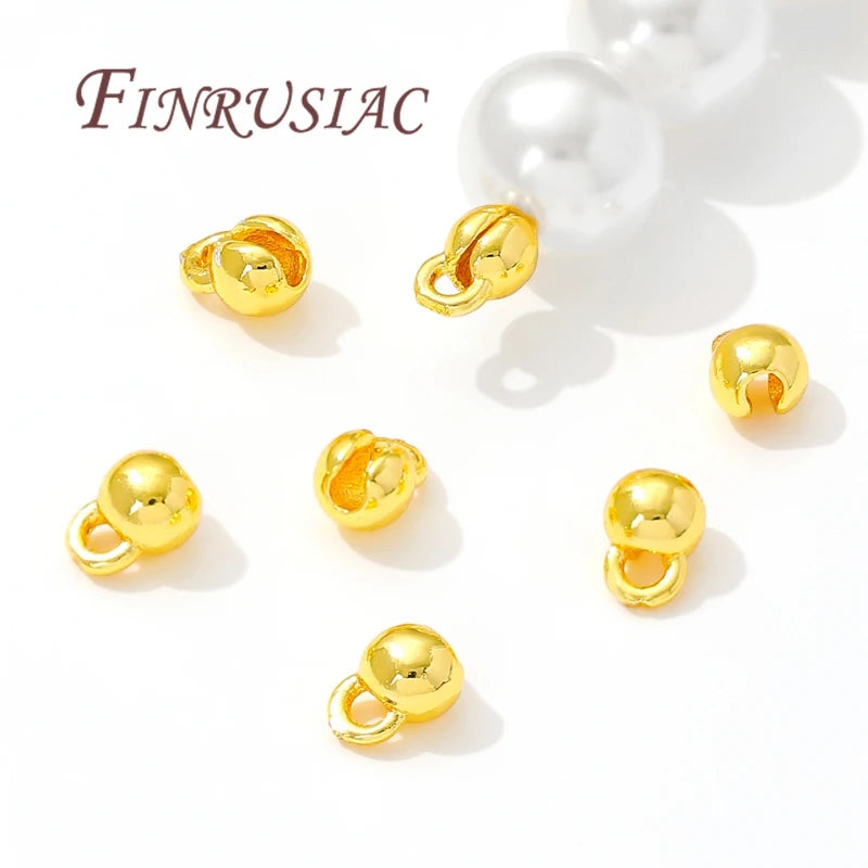 18K Gold Plated Crimp Bead End Caps – DIY Jewelry Findings Jewelry Findings P3