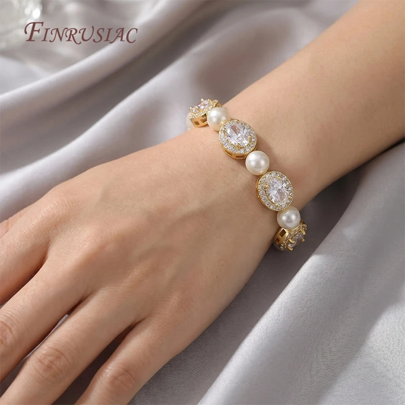 18K Gold Plated Oval CZ Spacer Beads | Multicolor Crystal DIY CZ Spacer Beads P3