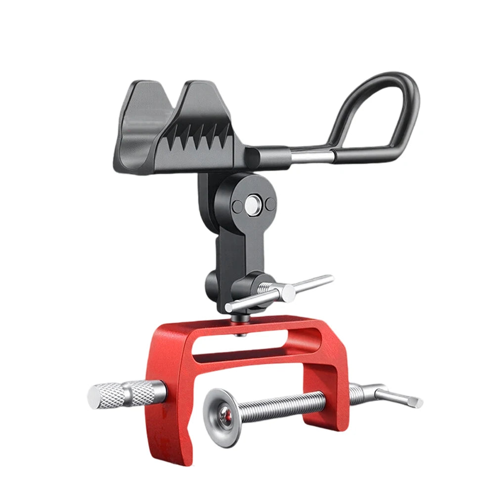 360° Adjustable Aluminum Fishing Rod Holder for Boat & Yacht Fishing Rod Holder P3 Red