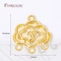18K Gold Plated Cloud 4-Hole Connector | DIY Jewelry Findings Jewelry Connector Finding P3 18K Gold Plated 2 pieces