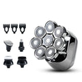 9D Waterproof 5-in-1 All Metal Electric Rotary Head Shaver Men Electric Rotary Shaver P3 Silver 8600 USB Type-C