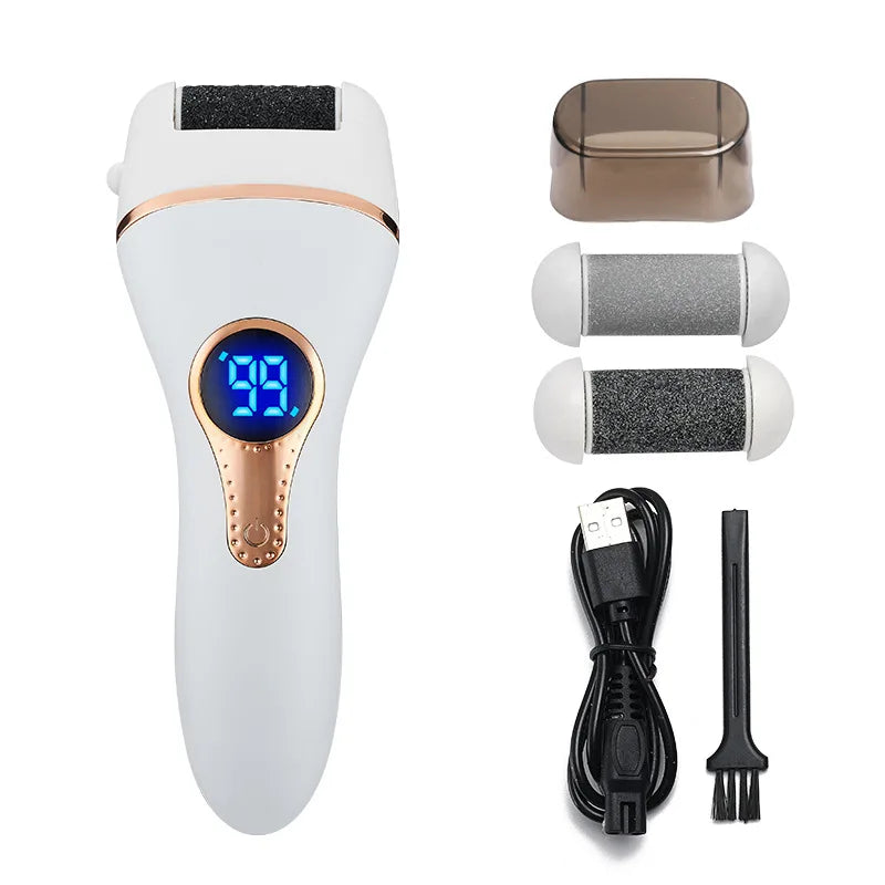 DUTRIEUX Electric Foot File Pedicure Set | Digital Display Electric Foot File P3 White