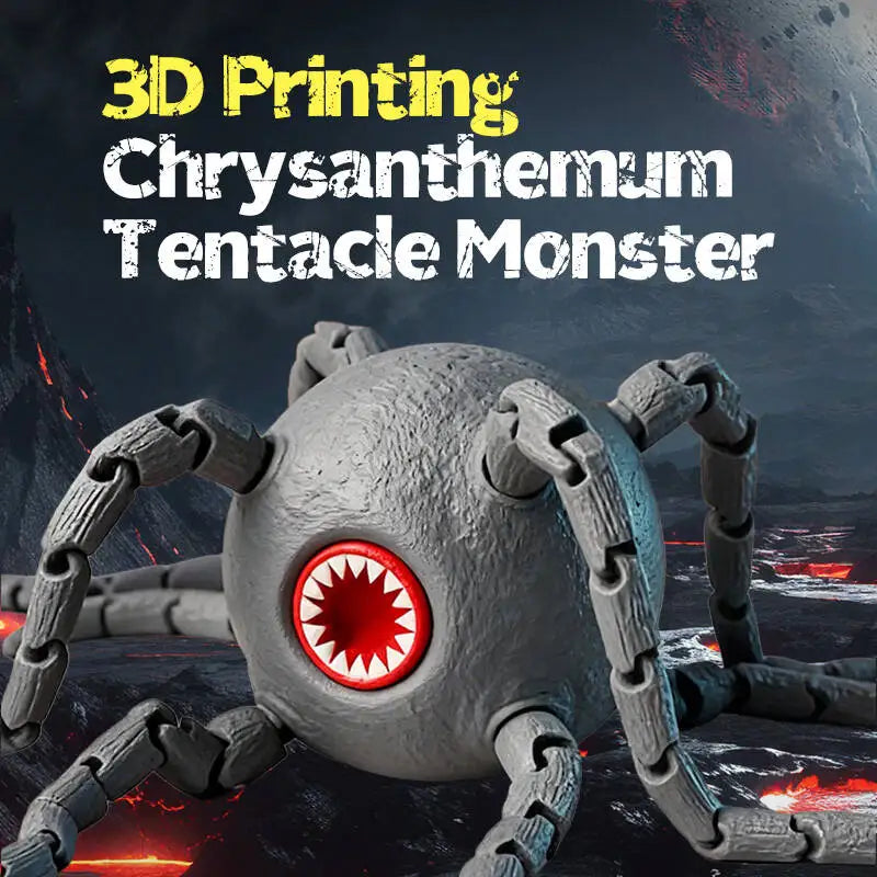 3D Printed Articulated Tentacle Creature – Mayan Desk Decor Collectible Model Toy P3