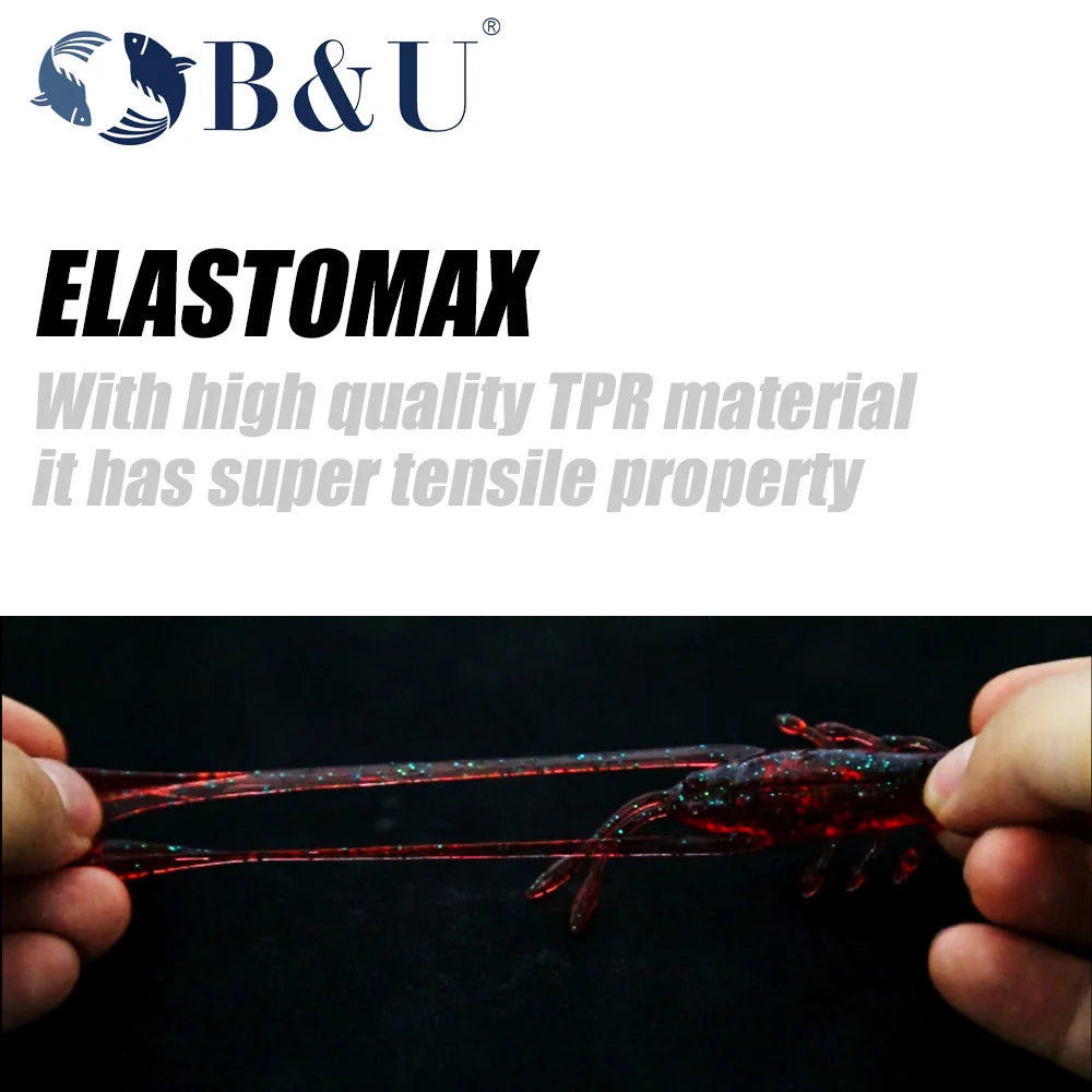 B&U Floating Soft Baits – Crayfish & Shrimp Lures for Bass Soft Fishing Lure P3