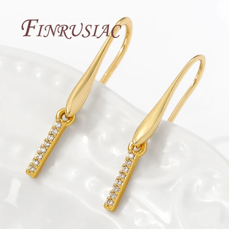 18K Gold Plated Brass Zircon Charms – DIY Jewelry Pendants Jewelry Charm Findings P3