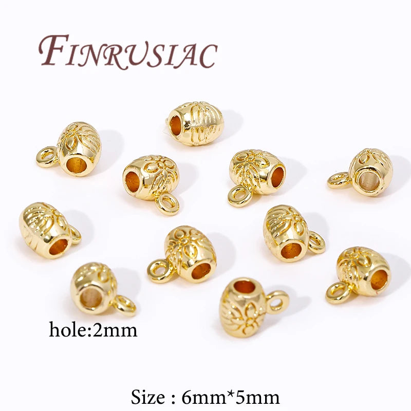 18K Gold Plated Pendant Connector Bails 20pcs | DIY Jewelry Jewelry Findings P3 14K Gold Plated 20 pieces