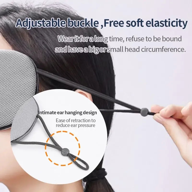 Korean Ice Silk Sleep Mask – Dual Use, Adjustable, Light Blocking Sleep Eye Mask P3