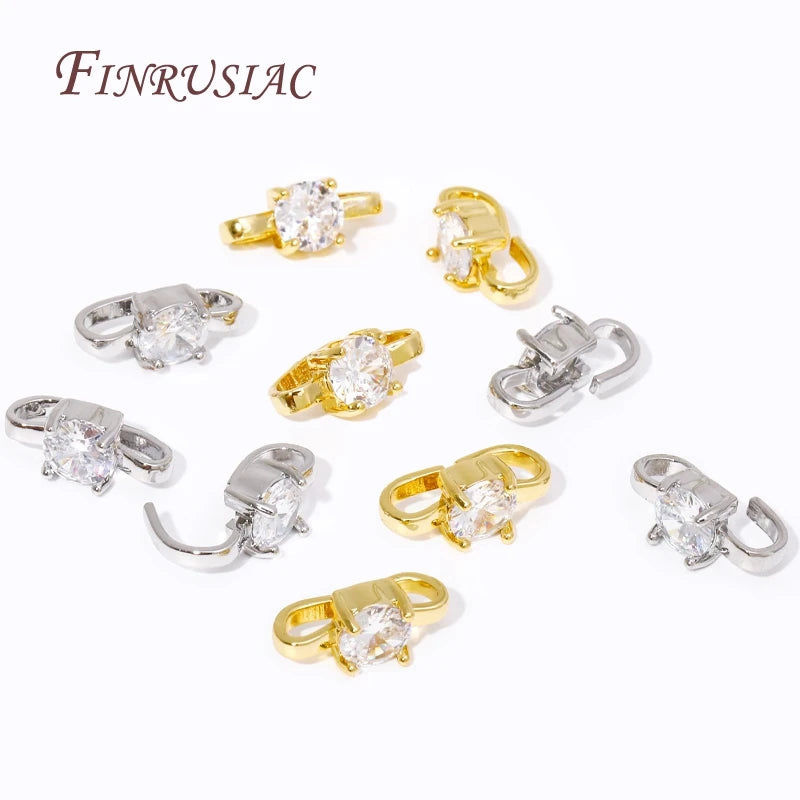 18K Gold Plated Zircon Clasp Connectors – DIY Jewelry Making Jewelry Clasp Connector P3