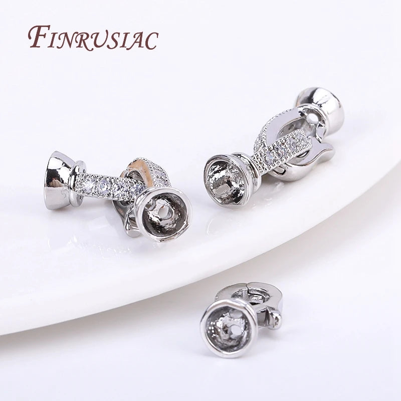 18K Gold Plated Zircon Necklace Clasp – DIY Jewelry Findings Jewelry Clasp Findings P3