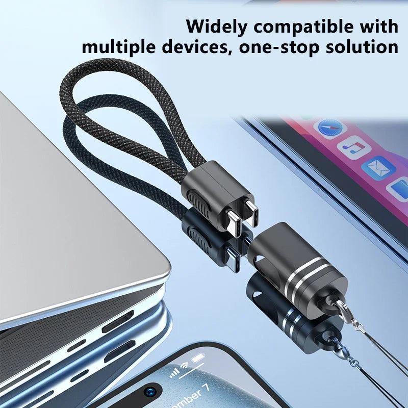 PD 60W Short USB-C Fast Charging Cable 18cm – iPhone & Android USB-C Charging Cable P3
