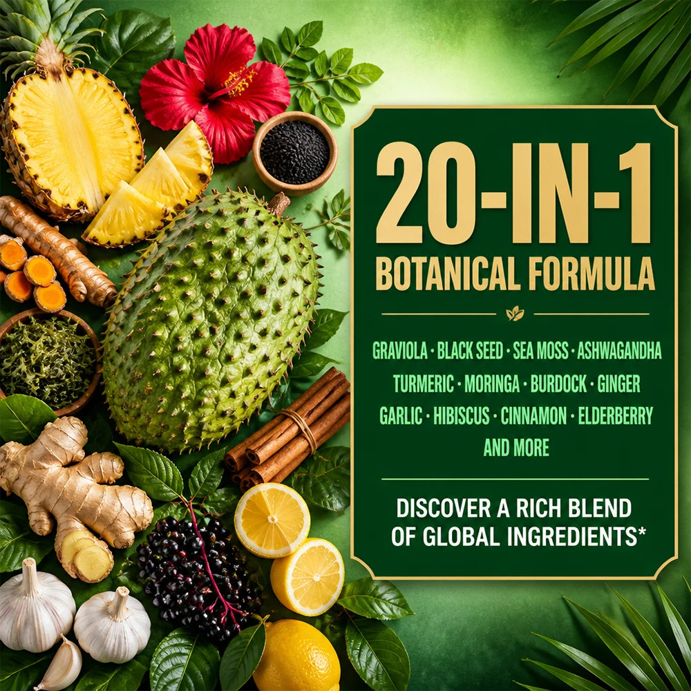 Graviola Soursop Supplement – Immune & Cell Support Capsules Herbal Supplement P3