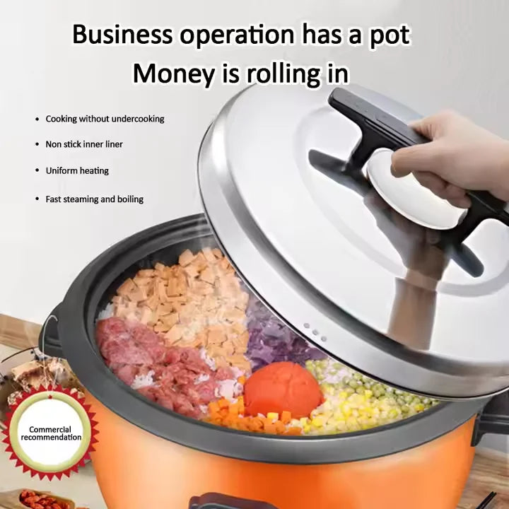 DUTRIEUX 5L Non-Stick Electric Rice Cooker with Timer – Orange Electric Rice Cooker P3