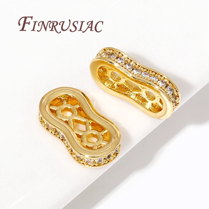 18K Gold Plated Zircon Spacer Beads – DIY Jewelry Findings Jewelry Spacer Beads P3