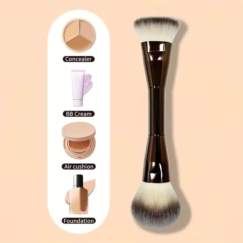 2-in-1 Dual-Ended Makeup Brush – Powder, Foundation & Contour Dual-Ended Makeup Brush P3