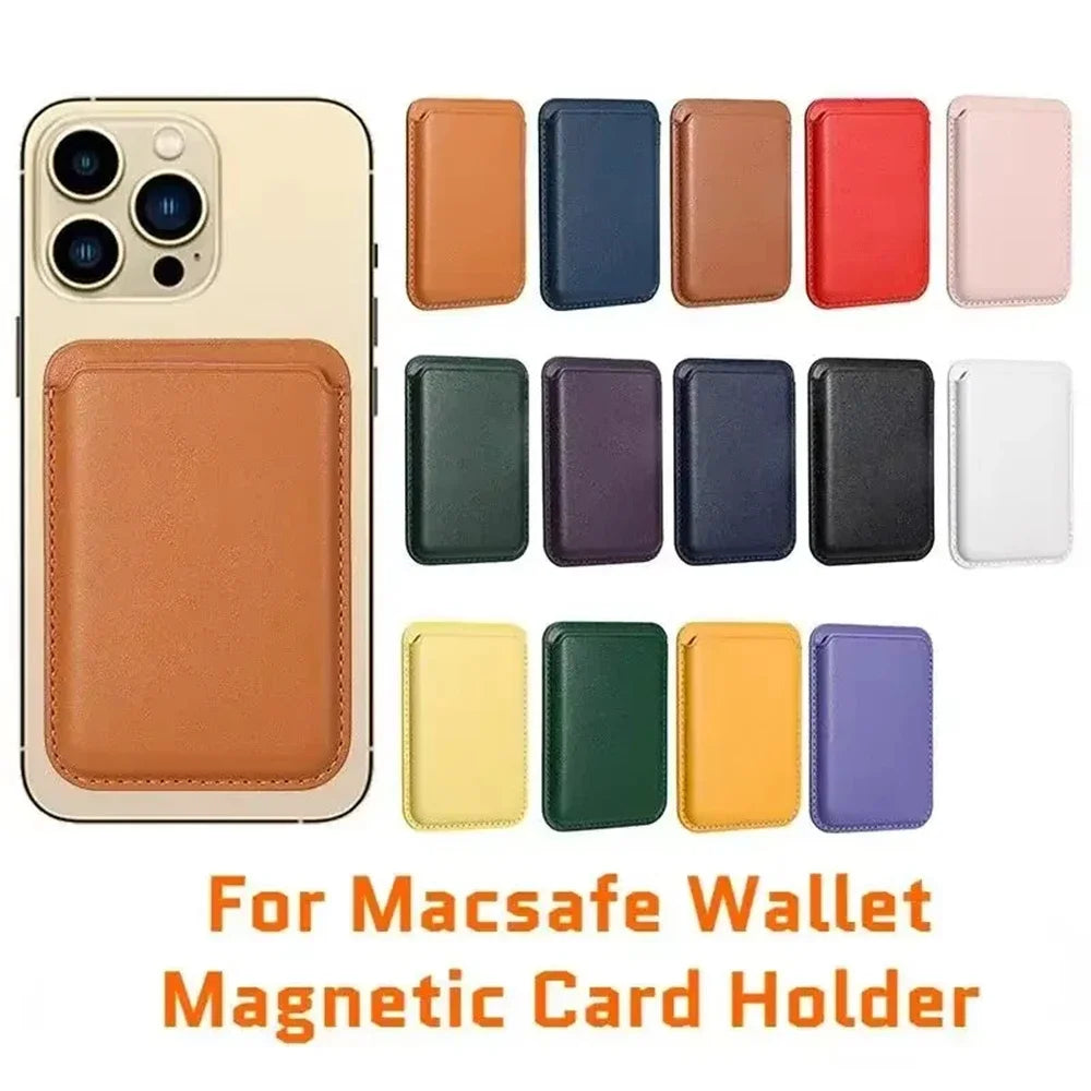Magnetic PU Leather Card Holder Wallet for MagSafe iPhone Phone Card Wallet P3