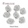 18K Gold Plated Spacer Beads 10mm×8mm | DIY Jewelry Making Jewelry Spacer Beads P3 Rhodium Plated 10 pcs