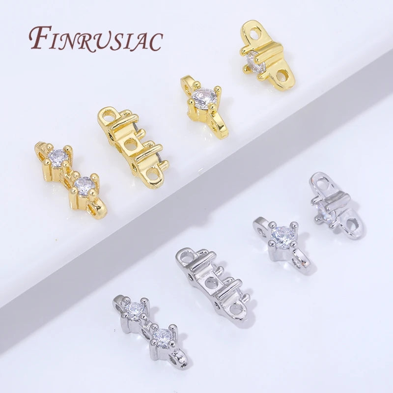 18K Gold Plated Spacer Bars – Brass Zircon DIY Jewelry Findings Jewelry Spacer Bars P3