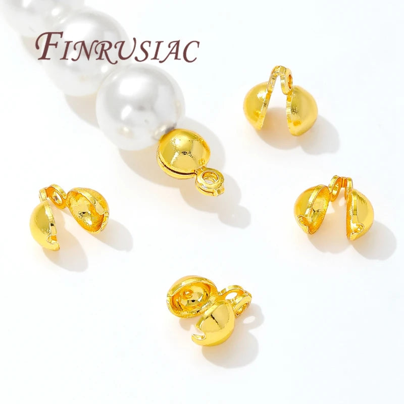 18K Gold Plated Crimp Beads & Cover Findings – DIY Jewelry Jewelry Findings P3