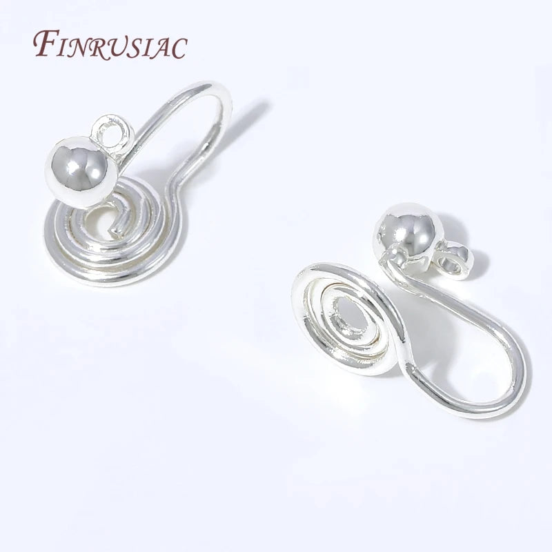 18K Gold Clip-On Earring Hooks – No-Pierce Spiral Ear Clips DIY Earring Findings P3
