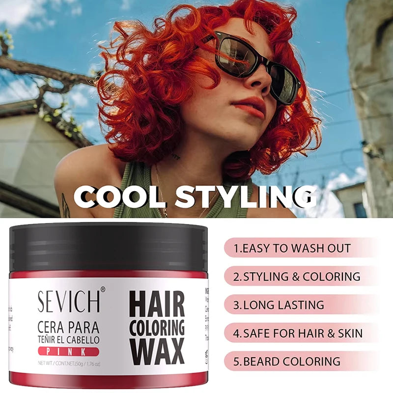 Sevich Temporary Hair Color Wax – Silver Grey Hold 120g Temporary Hair Color Wax P3